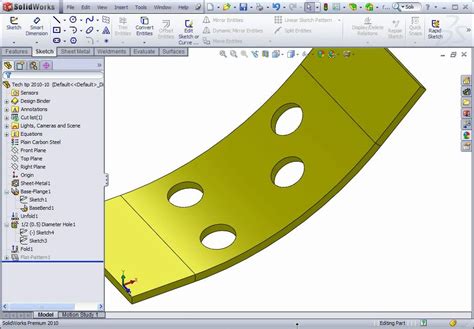 solidworks how to bend sheet metal|solidworks sheet metal curved bend.